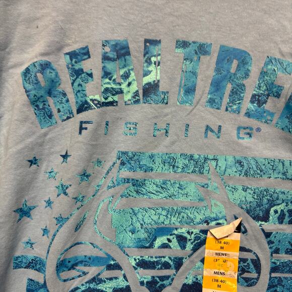 Real Tree Double Sided Elk Graphic Print Outdoors Adventure Mens Medium Hunting - Picture 12 of 13